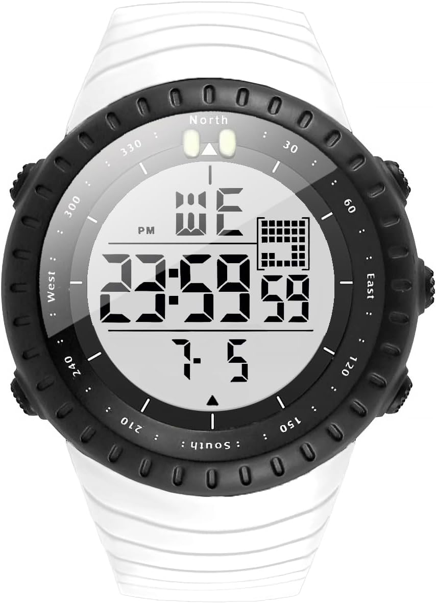 KXAITO Men's Watches Sports Outdoor Waterproof Military Digital Watch Date Multi Function Tactics LED Face Alarm Stopwatch for Men 6256