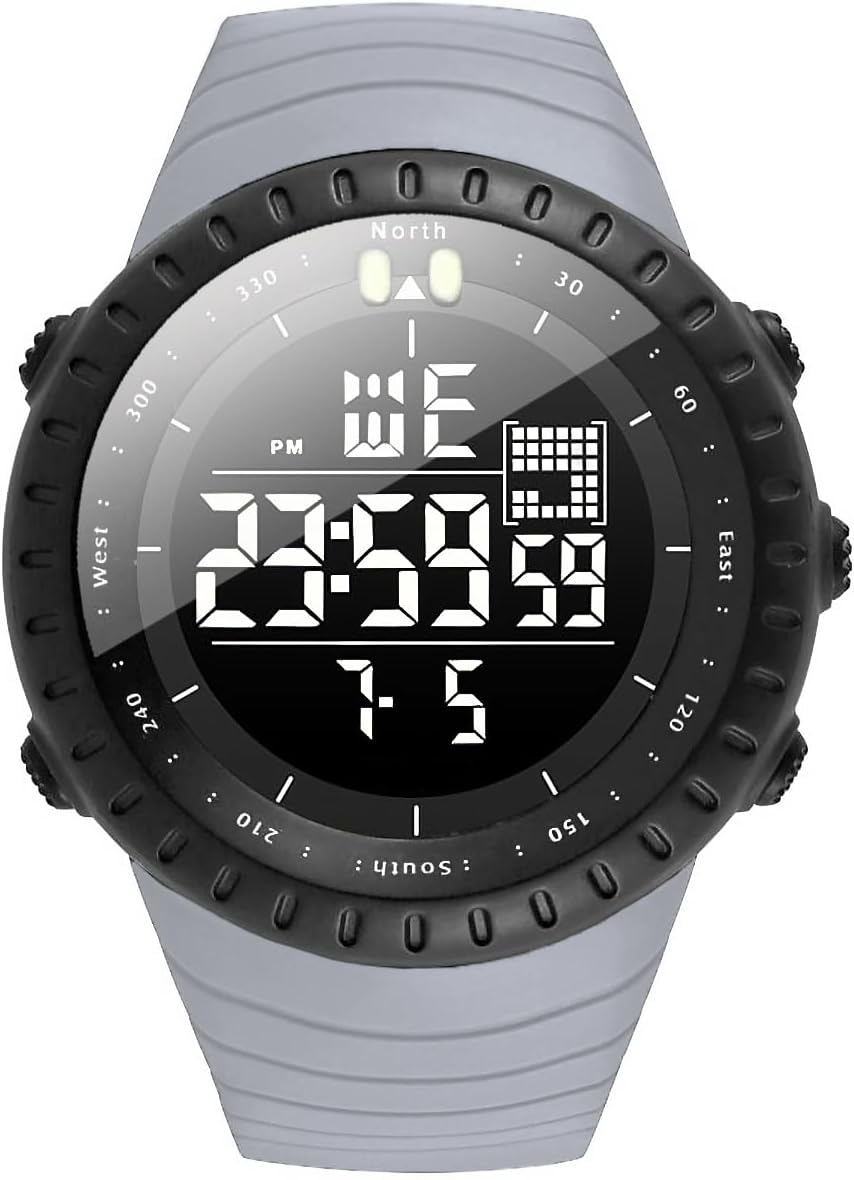 KXAITO Men's Watches Sports Outdoor Waterproof Military Digital Watch Date Multi Function Tactics LED Face Alarm Stopwatch for Men 6256