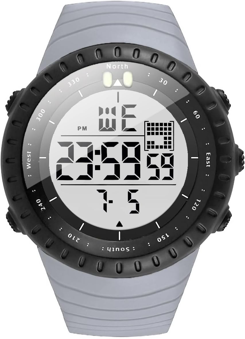 KXAITO Men's Watches Sports Outdoor Waterproof Military Digital Watch Date Multi Function Tactics LED Face Alarm Stopwatch for Men 6256